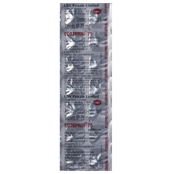 ecosprin 75mg tablet 14's